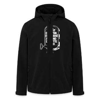 Les Sardines - Veste softshell homme en polyester recyclé Stanley/Stella - noir - Devant - AI Model Male 185 light (185cm)