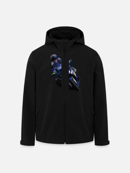 Motard Gendarmerie - Veste softshell homme en polyester recyclé Stanley/Stella - noir