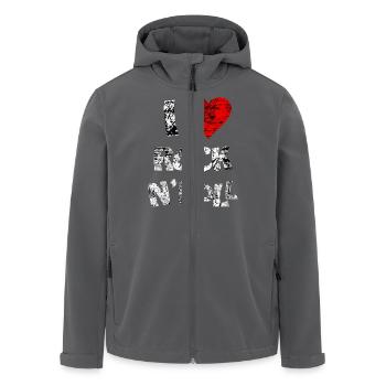 I LOVE ROCK N'ROLL - Men’s Recycled Softshell Jacket by Stanley/Stella - anthracite - Front - AI Model Male 185 light (185cm)