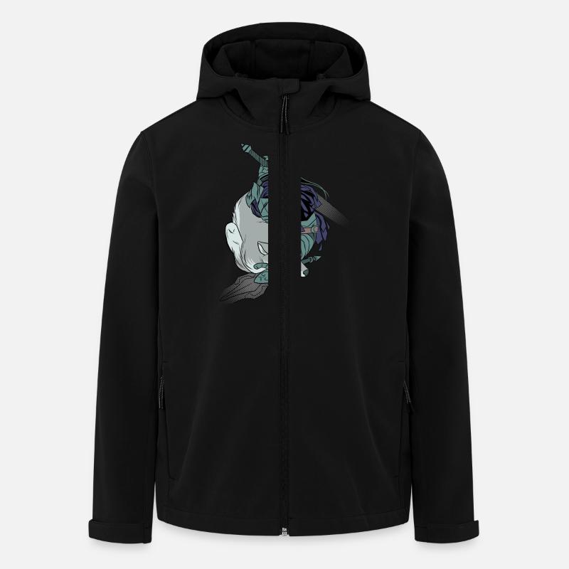 Yin/Yang - Recycelte Männer Softshell-Jacke von Stanley/Stella - Schwarz