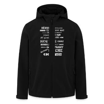 MARSEILLE-BLANC - Veste softshell homme en polyester recyclé Stanley/Stella - noir - Devant - AI Model Male 185 light (185cm)