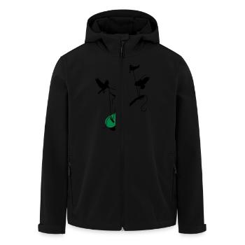 guitar - Men’s Recycled Softshell Jacket by Stanley/Stella - black - Front - AI Model Male 185 light (185cm)