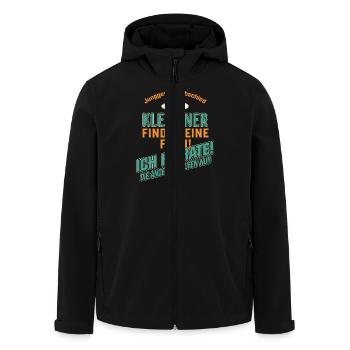 JGA BRAEUTIGAM - Klempner - petrol strong orange - - Recycelte Männer Softshell-Jacke von Stanley/Stella - Schwarz - Vorne - AI Model Male 185 light (185cm)
