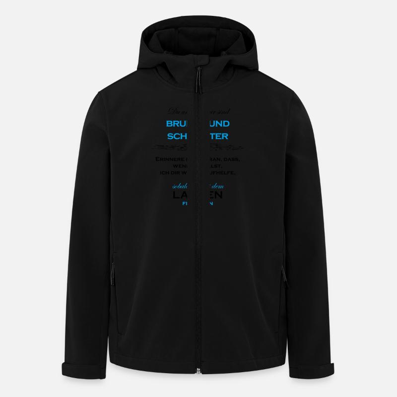 Bruder und Schwester - Recycelte Männer Softshell-Jacke von Stanley/Stella - Schwarz