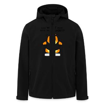 Fettes Hamster Shirt - Recycelte Männer Softshell-Jacke von Stanley/Stella - Schwarz - Vorne - AI Model Male 185 light (185cm)