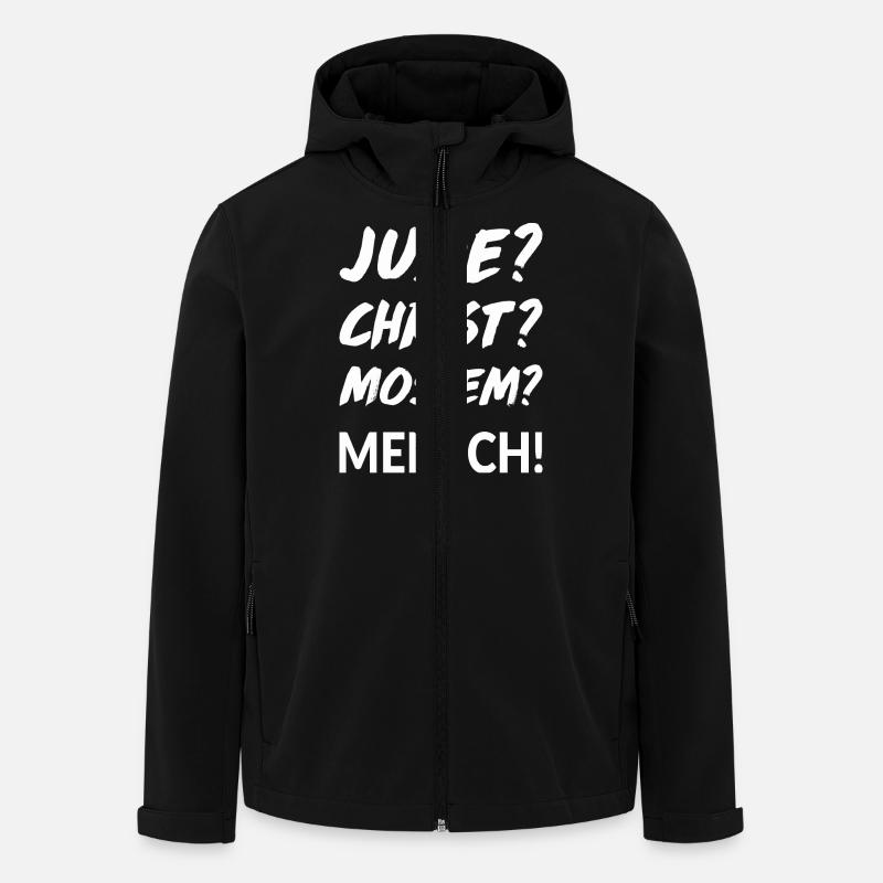Jude? Christ? Moslem? Mensch! - Recycelte Männer Softshell-Jacke von Stanley/Stella - Schwarz