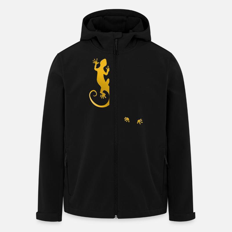 gecko courant or - Veste softshell homme en polyester recyclé Stanley/Stella - noir