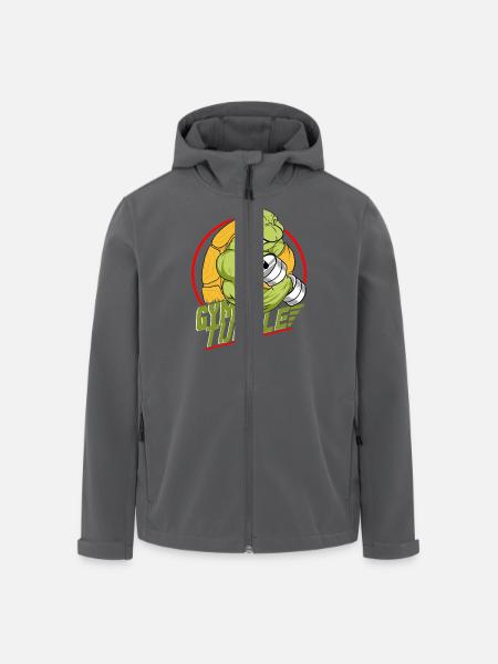 Gym Turtle Gym Design - Men’s Recycled Softshell Jacket by Stanley/Stella - black
