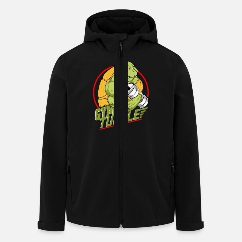 Gym Turtle Gym Design - Men’s Recycled Softshell Jacket by Stanley/Stella - black