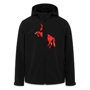rouge licorne - Veste softshell homme en polyester recyclé Stanley/Stella - noir - Devant - AI Model Male 185 light (185cm)