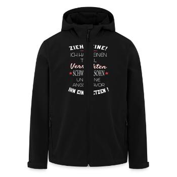 verrückter Schwiegersohn - Recycelte Männer Softshell-Jacke von Stanley/Stella - Schwarz - Vorne - AI Model Male 185 light (185cm)