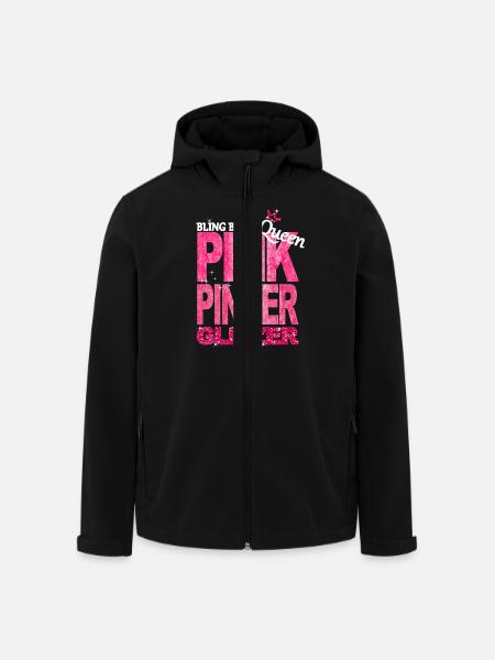 Bling Queen Pink Glitzer Prinzessin Geburtstag - Recycelte Männer Softshell-Jacke von Stanley/Stella - Schwarz