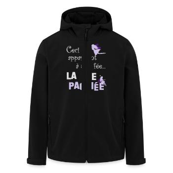 Fée paschiée - Veste softshell homme en polyester recyclé Stanley/Stella - noir - Devant - AI Model Male 185 light (185cm)