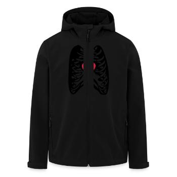 Skeul human skeleton human heart - Men’s Recycled Softshell Jacket by Stanley/Stella - black - Front - AI Model Male 185 light (185cm)