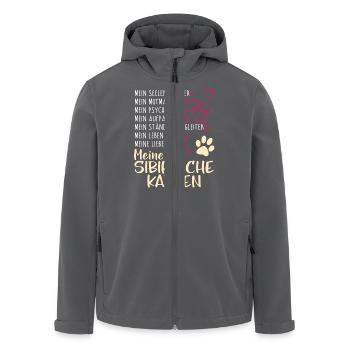 SIBIRISCHE-KATZEN - Katze - Recycelte Männer Softshell-Jacke von Stanley/Stella - Schwarz - Vorne - AI Model Male 185 light (185cm)