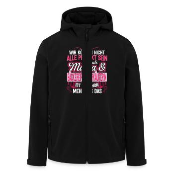 Bäckereifachverkäuferin Bäckerin Geschenk Mama - Recycelte Männer Softshell-Jacke von Stanley/Stella - Schwarz - Vorne - AI Model Male 185 light (185cm)