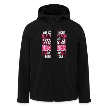 GRAFIKERIN - Mama - Recycelte Männer Softshell-Jacke von Stanley/Stella - Schwarz - Vorne - AI Model Male 185 light (185cm)