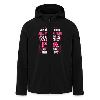 PTA - Mama - Recycelte Männer Softshell-Jacke von Stanley/Stella - Schwarz - Vorne - AI Model Male 185 light (185cm)
