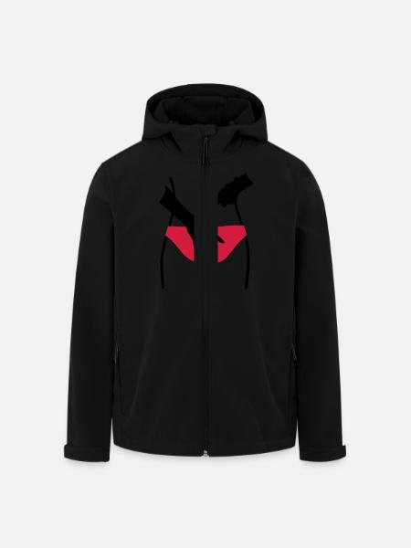 Beachvolleyball - Recycelte Männer Softshell-Jacke von Stanley/Stella - Schwarz