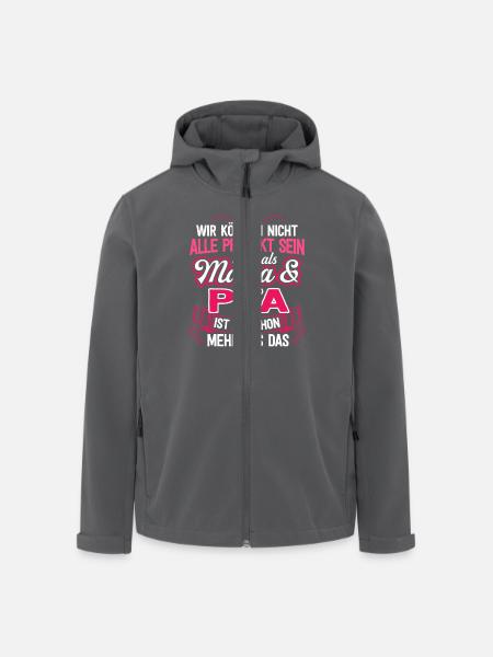 PTA - Mama - Recycelte Männer Softshell-Jacke von Stanley/Stella - Schwarz