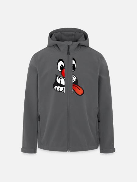 smiley design 1 - Recycelte Männer Softshell-Jacke von Stanley/Stella - Schwarz