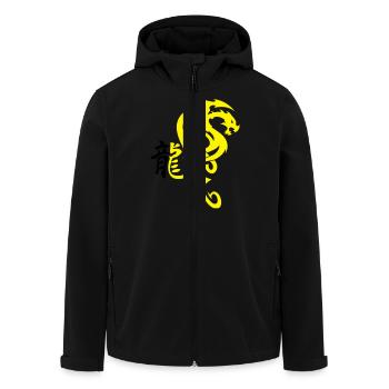 Tribal Dragon 2 - Veste softshell homme en polyester recyclé Stanley/Stella - noir - Devant - AI Model Male 185 light (185cm)