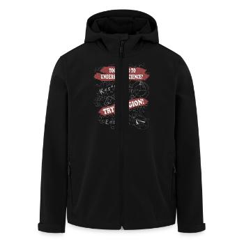stupid_science_schwarz_v3 T-Shirts - Recycelte Männer Softshell-Jacke von Stanley/Stella - Schwarz - Vorne - AI Model Male 185 light (185cm)