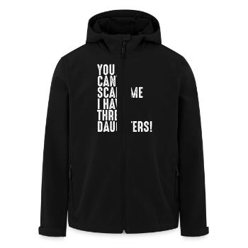 Cant scare me i have three Daughters drei Töchter - Veste softshell homme en polyester recyclé Stanley/Stella - noir - Devant - AI Model Male 185 light (185cm)