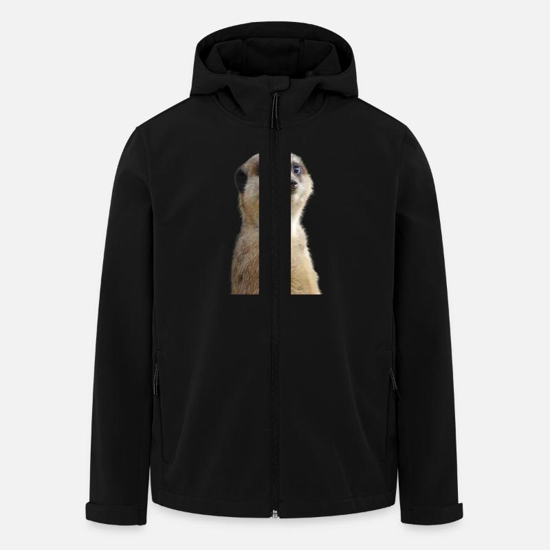Meerkats photo - Veste softshell homme en polyester recyclé Stanley/Stella - noir