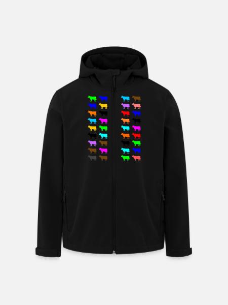 Multi Color Kuh - Recycelte Männer Softshell-Jacke von Stanley/Stella - Schwarz