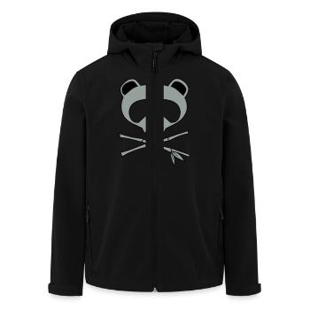 panda skull - Recycelte Männer Softshell-Jacke von Stanley/Stella - Schwarz - Vorne - AI Model Male 185 light (185cm)