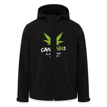 CANNABIS ABITUR - Recycelte Männer Softshell-Jacke von Stanley/Stella - Schwarz - Vorne - AI Model Male 185 light (185cm)