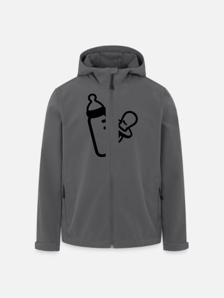 Bébé - Veste softshell homme en polyester recyclé Stanley/Stella - noir