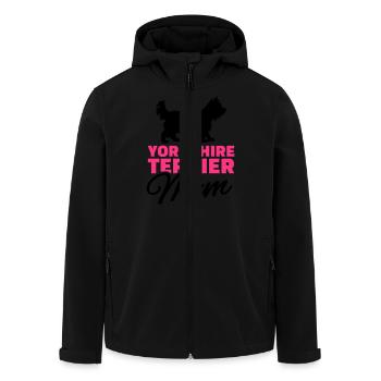 Yorkshire Terrier Mom - Men’s Recycled Softshell Jacket by Stanley/Stella - black - Front - AI Model Male 185 light (185cm)