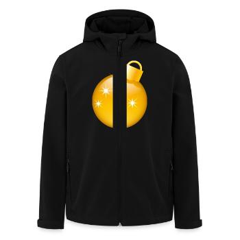 Smiley Christmas bauble - Recycelte Männer Softshell-Jacke von Stanley/Stella - Schwarz - Vorne - AI Model Male 185 light (185cm)