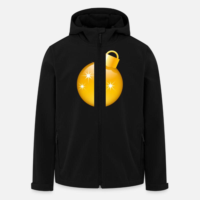 Smiley Christmas bauble - Recycelte Männer Softshell-Jacke von Stanley/Stella - Schwarz