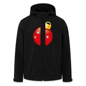 Smiley Christmas bauble - Recycelte Männer Softshell-Jacke von Stanley/Stella - Schwarz - Vorne - AI Model Male 185 light (185cm)