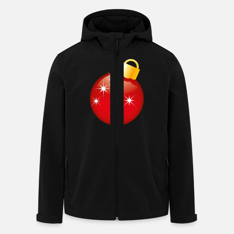 Smiley Christmas bauble - Men’s Recycled Softshell Jacket by Stanley/Stella - black