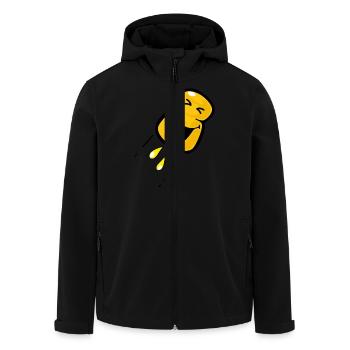Smiley New Year Cork - Recycelte Männer Softshell-Jacke von Stanley/Stella - Schwarz - Vorne - AI Model Male 185 light (185cm)