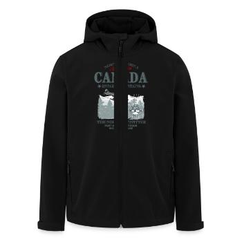 Canada - Aircraft - Recycelte Männer Softshell-Jacke von Stanley/Stella - Schwarz - Vorne - AI Model Male 185 light (185cm)