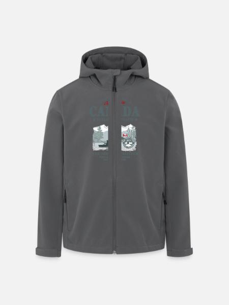 Canada - Fishing - Recycelte Männer Softshell-Jacke von Stanley/Stella - Schwarz