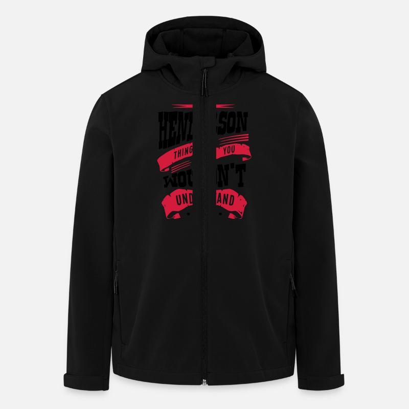 henderson name thing you wouldnt underst - Men’s Recycled Softshell Jacket by Stanley/Stella - black