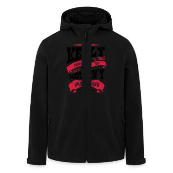 kelly name thing you wouldnt understand - Men’s Recycled Softshell Jacket by Stanley/Stella - black - Front - AI Model Male 185 light (185cm)