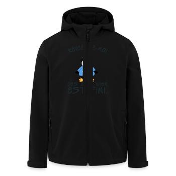 citation humour reveillez moi hiver fini - Veste softshell homme en polyester recyclé Stanley/Stella - noir - Devant - AI Model Male 185 light (185cm)