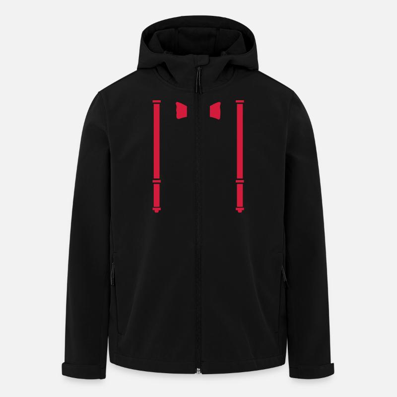 hosentraeger - Recycelte Männer Softshell-Jacke von Stanley/Stella - Schwarz