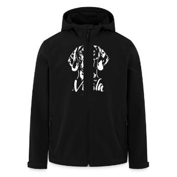 HUNGARIAN VIZSLA Jagdhund Jagdhunde Wilsigns - Recycelte Männer Softshell-Jacke von Stanley/Stella - Schwarz - Vorne - AI Model Male 185 light (185cm)