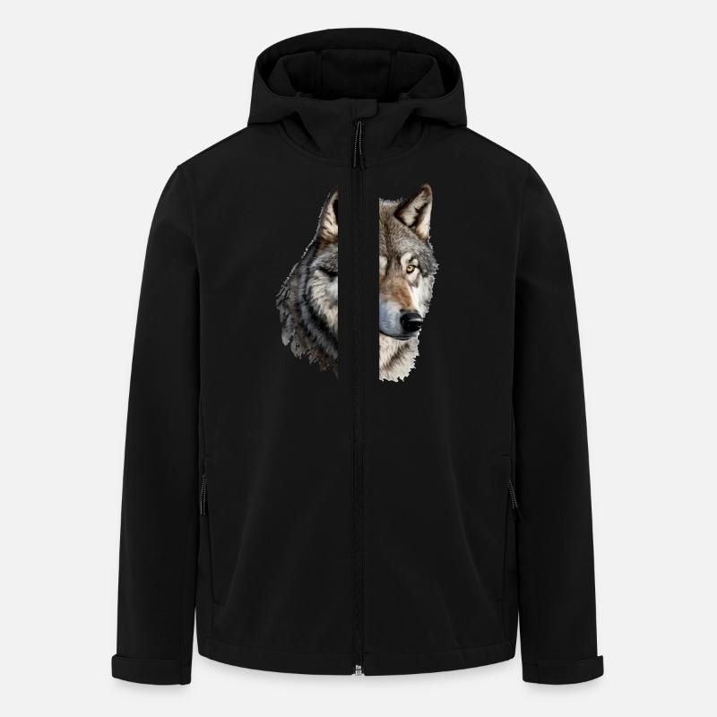 Le loup - Veste softshell homme en polyester recyclé Stanley/Stella - noir