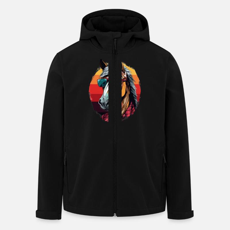 Urban Stallion - Graffiti Style - Veste softshell homme en polyester recyclé Stanley/Stella - noir