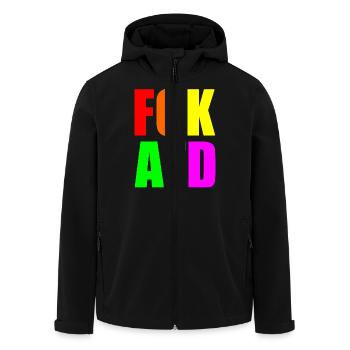 Fck afd - Recycelte Männer Softshell-Jacke von Stanley/Stella - Schwarz - Vorne - AI Model Male 185 light (185cm)