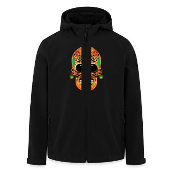 skull 5 - Men’s Recycled Softshell Jacket by Stanley/Stella - black - Front - AI Model Male 185 light (185cm)